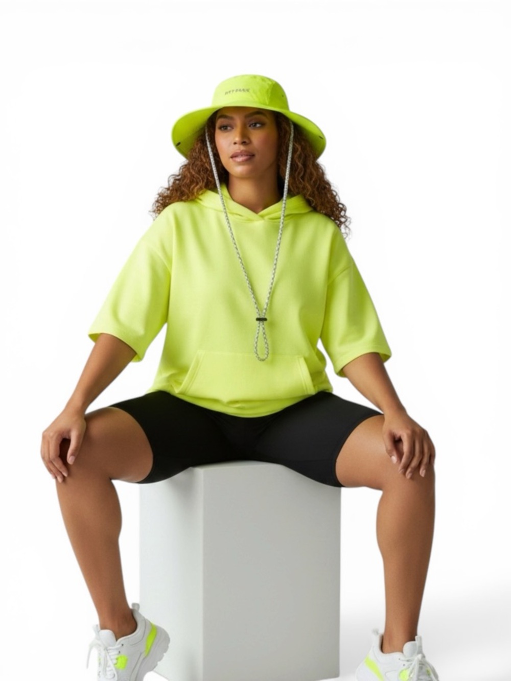 Ivy Park Adidas Solar Yellow Sun Hat L/XL - Picture 2 of 7